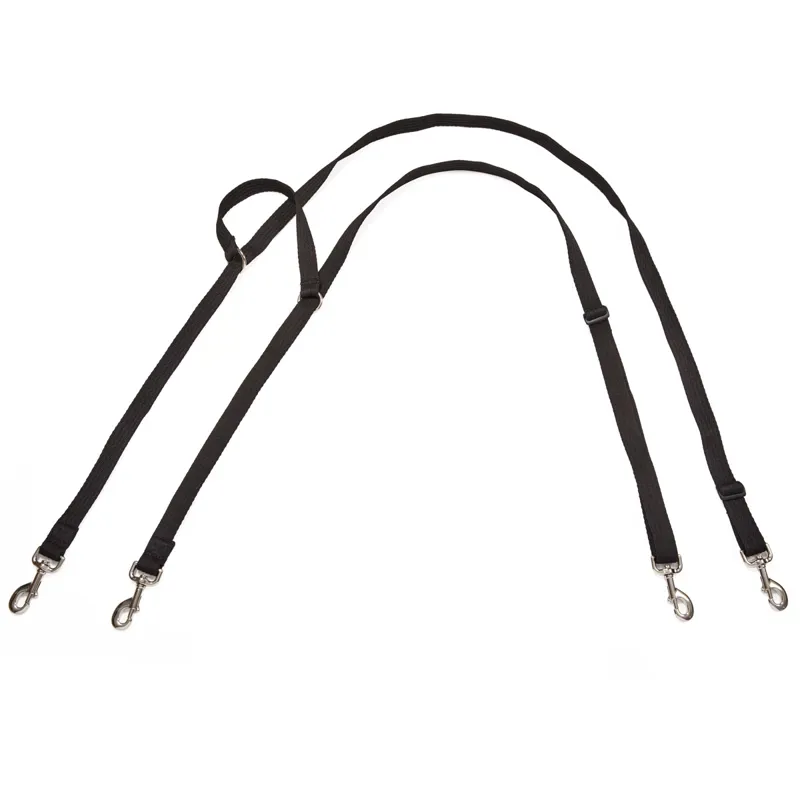 Elico Grass Reins with Poll Strap - Black