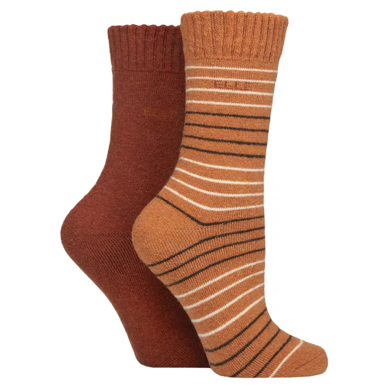 Elle Autumn Womens Socks 2 Pack - Wild Poppy