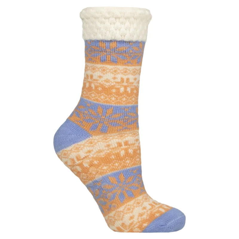 Elle Snowfall Womens Socks - Coral Blaze