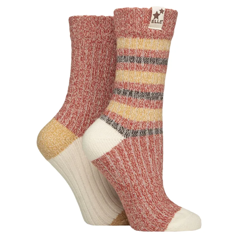 Elle Twilight Womens Socks 2 Pack - Wild Poppy