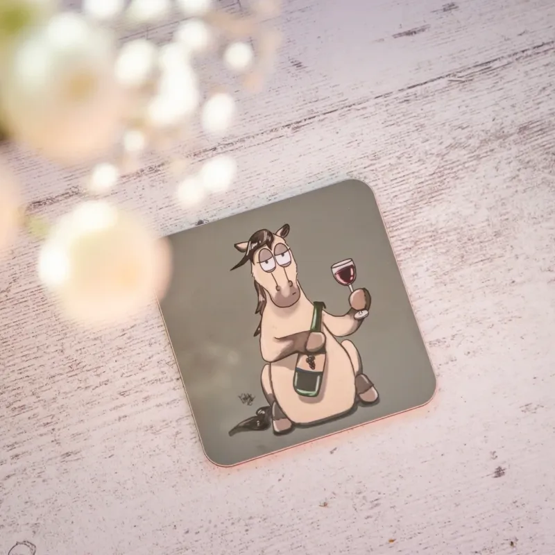 Emily Cole Individual Coaster - Pass The Wine-1