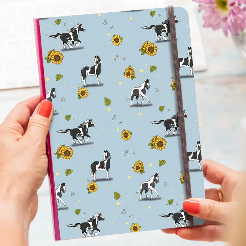 Emily Cole Soft Cover Notebook - Piebald Horse