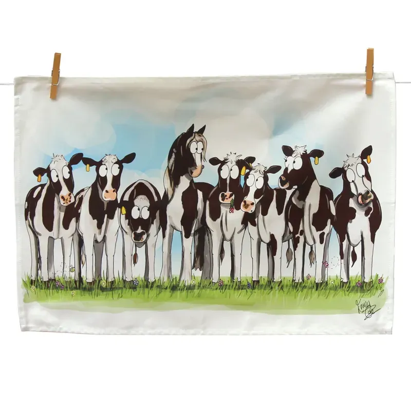 Emily Cole Tea Towel - Cow Pony