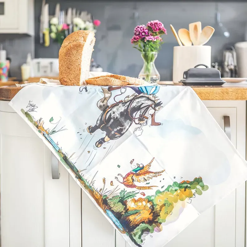 Emily Cole Tea Towel - Pheasant Greeting-1