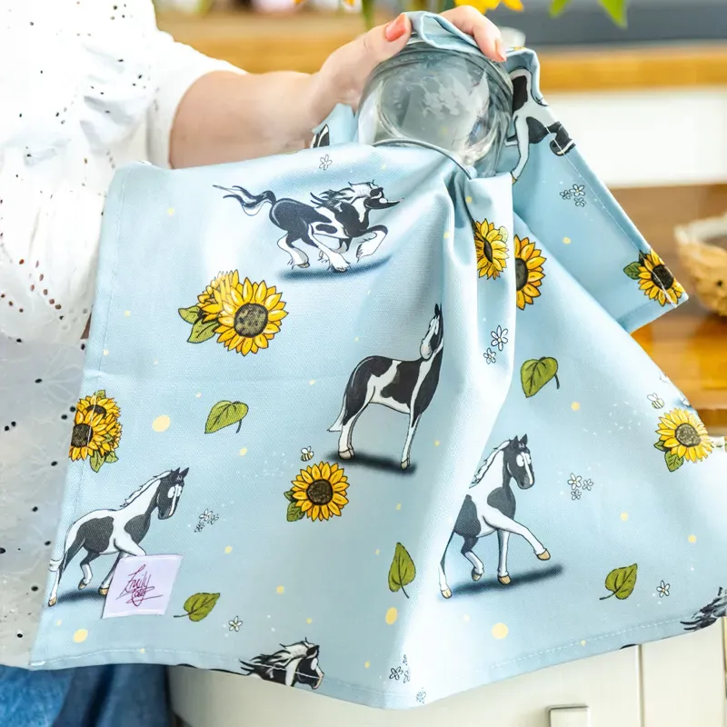 Emily Cole Tea Towel - Piebald Horse