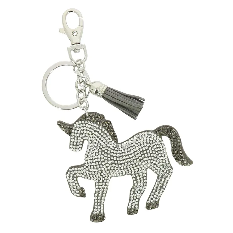 Equi-Kids Diamante Keyring - Piaffe Silver