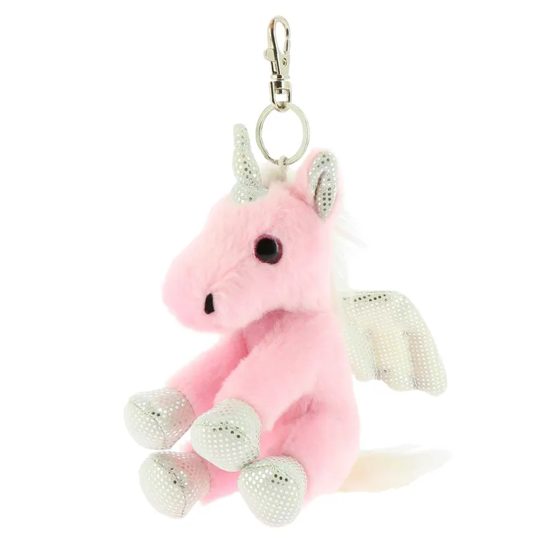 Fluffy discount unicorn keychain