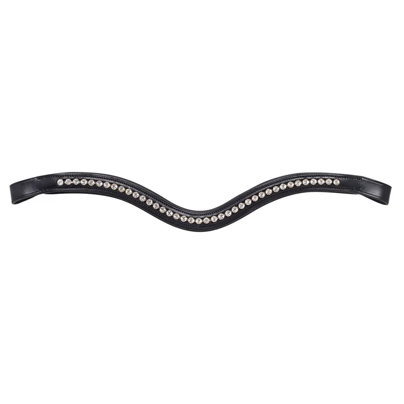 Equiline U Shaped Browband with Rhinestones - Black