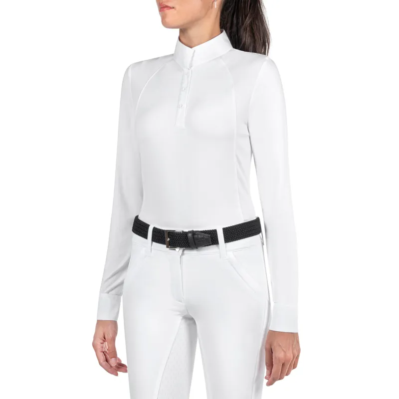 Equiline Ghitak Ladies Long Sleeved Show Shirt - White