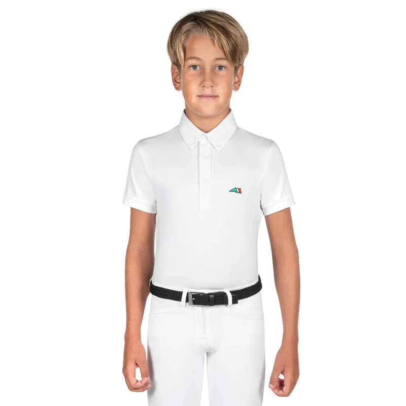 Equiline Jeremyk Junior Boys Show Shirt - White