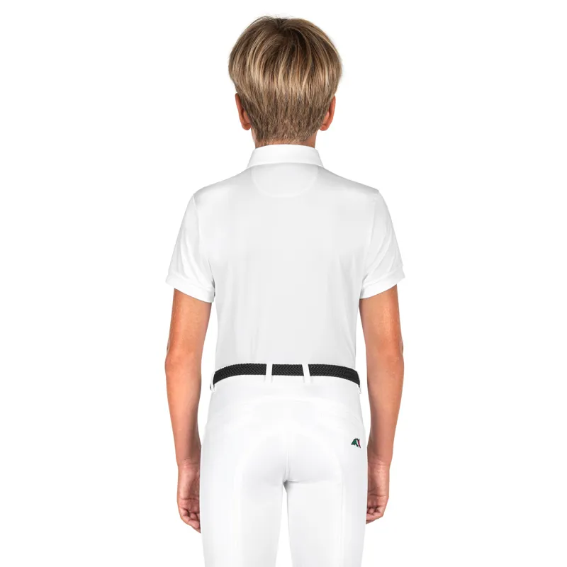 Equiline Jeremyk Junior Boys Show Shirt - White-1