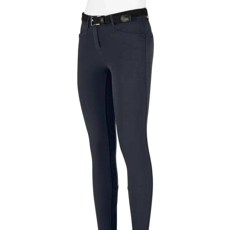 Equiline Jaklink Full Grip Junior Girls Breeches - Blue