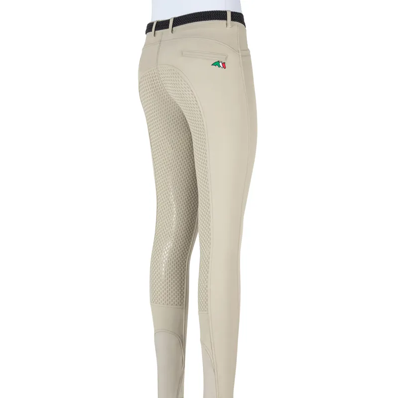 Equiline Jaklink Full Grip Junior Girls Competition Breeches - Beige-1