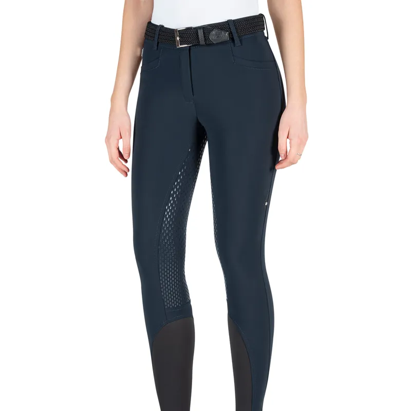 Equiline Adellek Full Grip Ladies Breeches - Navy