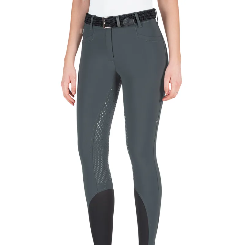 Equiline Adellek Full Grip Ladies Breeches - Night Grey