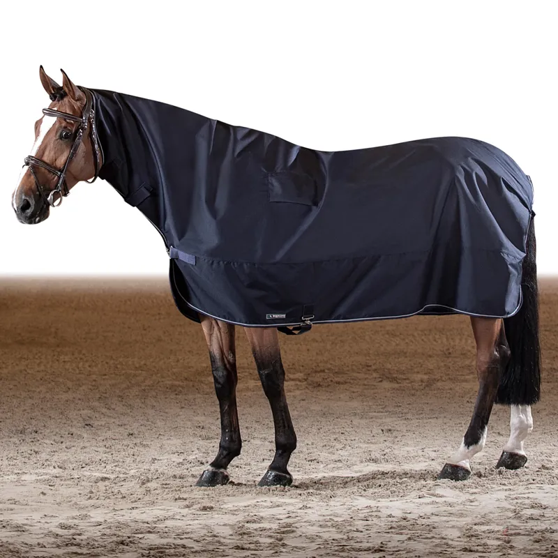 Equiline Corby Full Neck Waterproof Riding Rain Sheet - Navy Blue-4