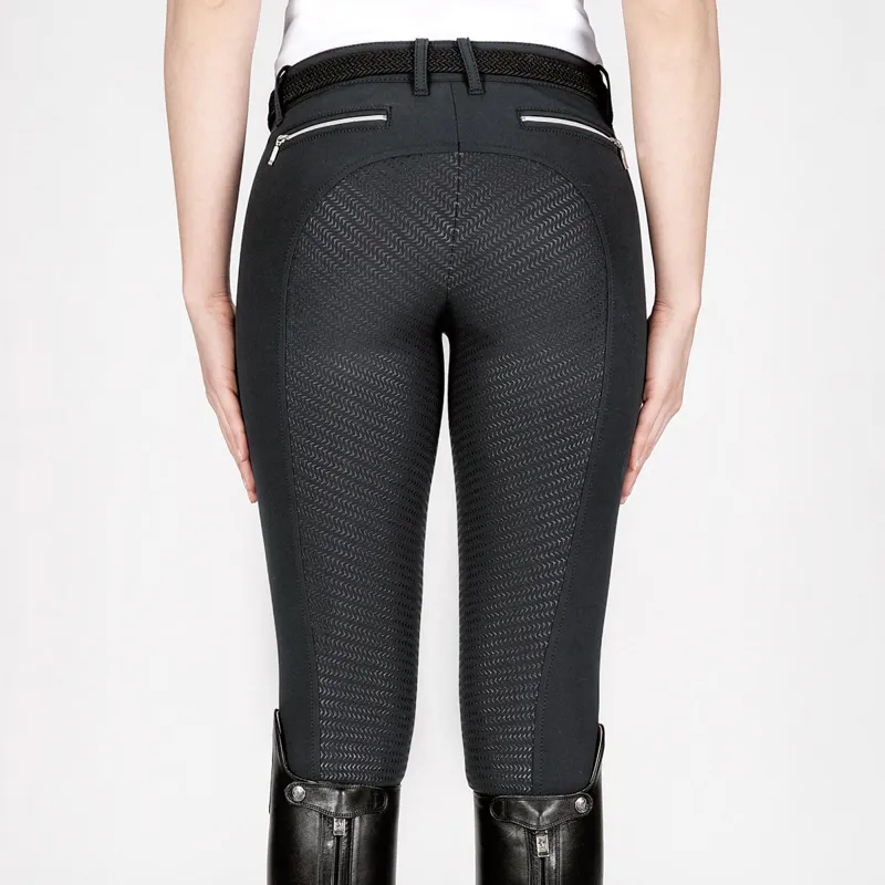 Equiline Cedar Full Grip Ladies Breeches - Black-1