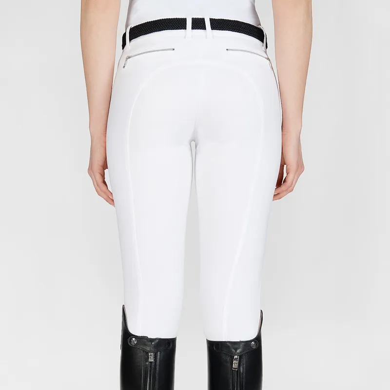Equiline Cedar Full Grip Ladies Competition Breeches - White-1