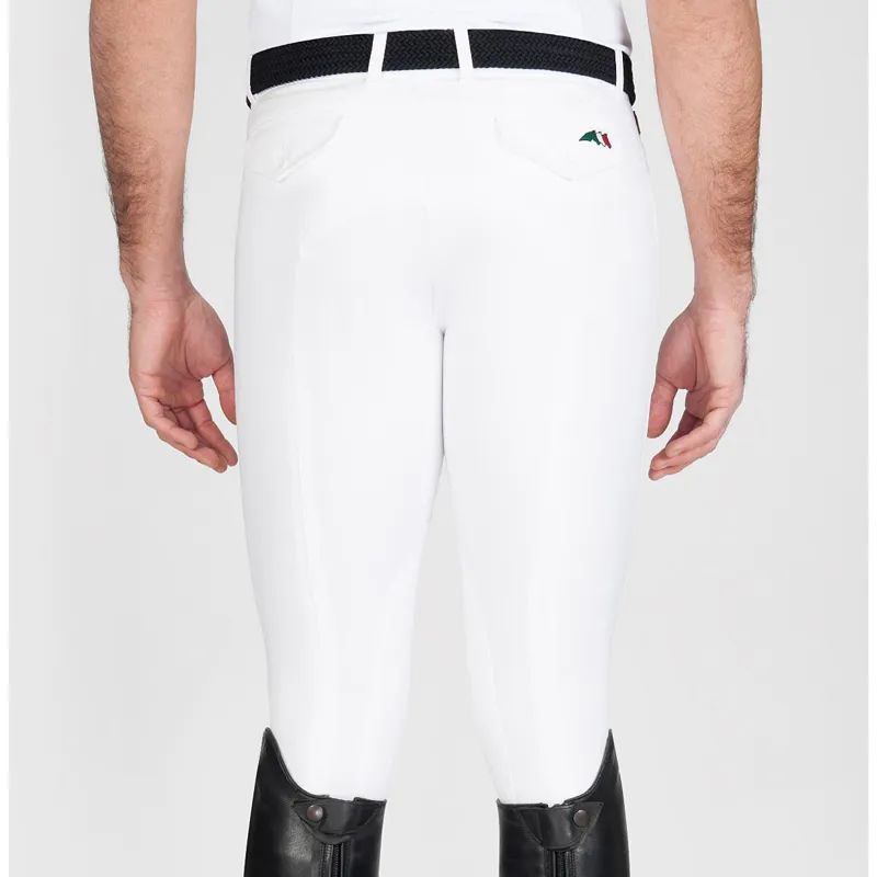 Equiline Grafton Mens Competition Breeches - White-2