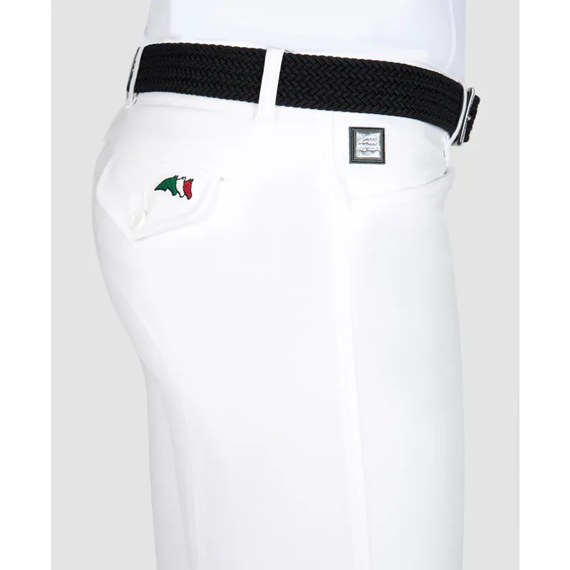 Equiline Grafton Mens Competition Breeches - White-3