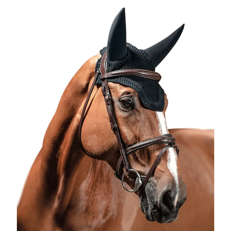 Equiline Dave Soundless Ear Net - Black-1