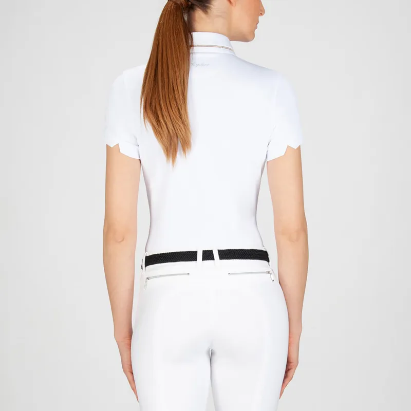 Equiline Grace Ladies Competition Shirt - White-1