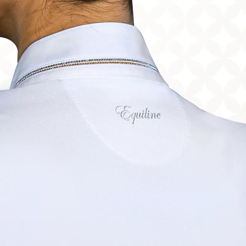 Equiline Grace Ladies Competition Shirt - White-4