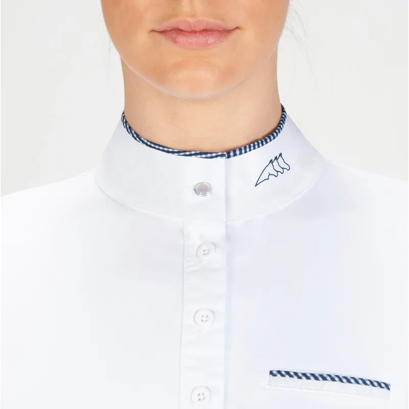 Equiline Greta Ladies Competition Shirt - White-3