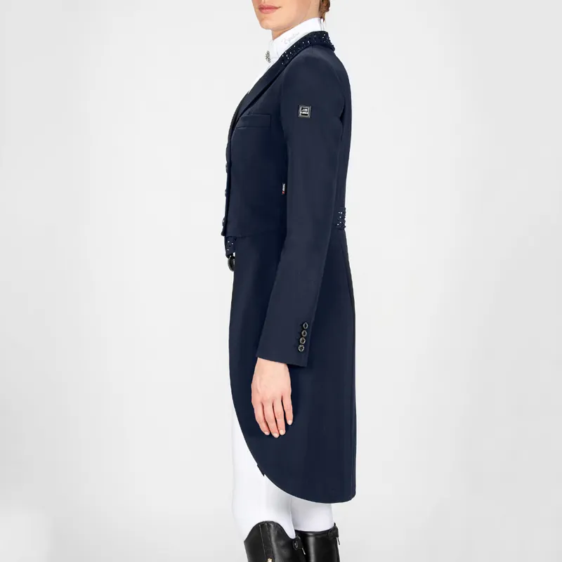 Equiline Marilyn Ladies Competition Tail Coat - Blue-2