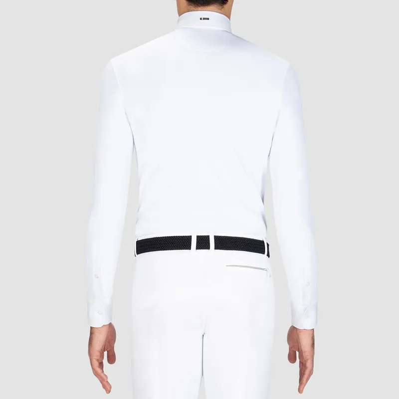 Equiline David Mens Long Sleeve Competition Shirt - White-1