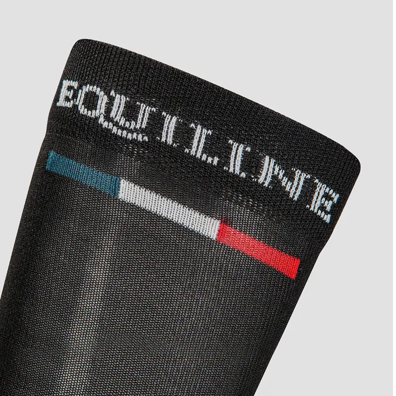Equiline Silver Plus Light Unisex Tall Riding Socks - Black-2