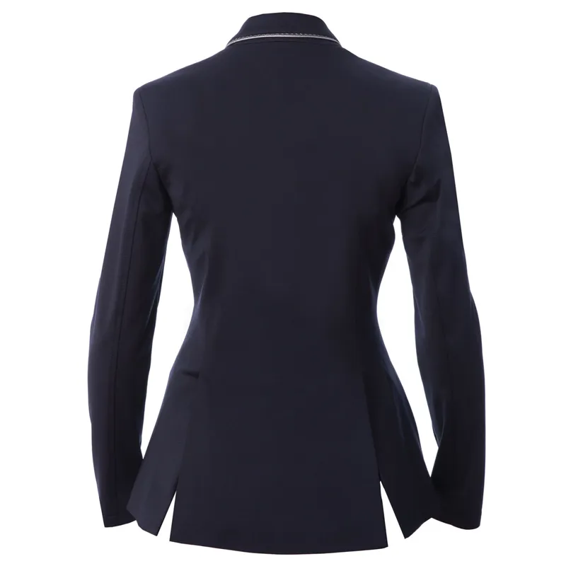 Equetech Jersey Deluxe Ladies Show Jacket - Navy/Silver-2