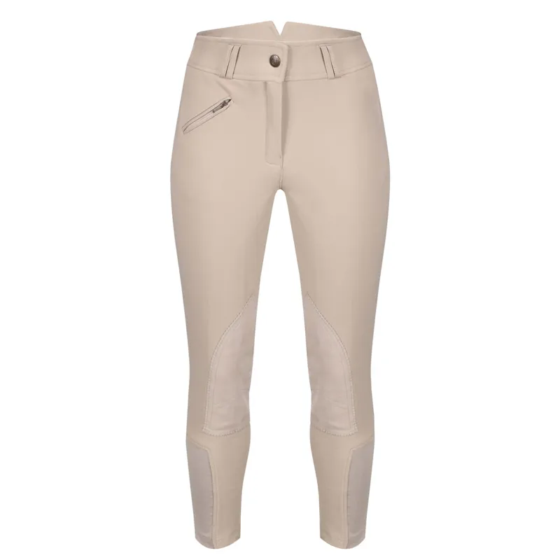 Equetech Foxhunter Hybrid Knee Patch Ladies Breeches - Beige-2