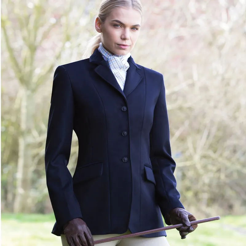 Equetech Kimblewick Wool Ladies Show Jacket - Navy-2