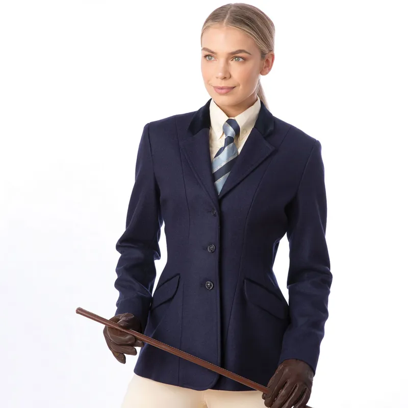 Equetech Kimblewick Wool Ladies Show Jacket - Navy-1