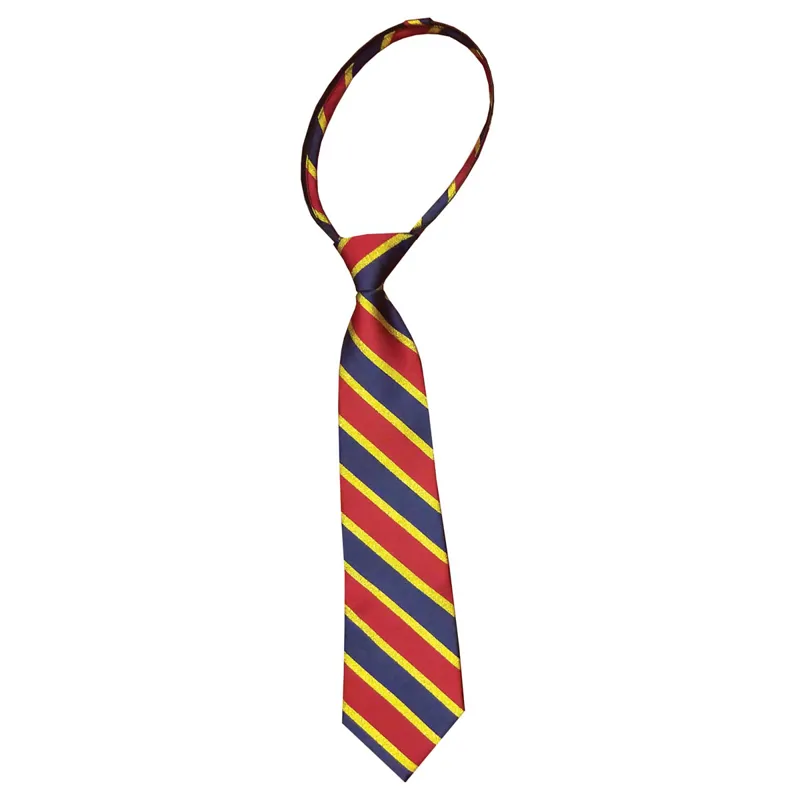 Equetech Lurex Stripe Junior Zipper Show Tie - Navy/Red