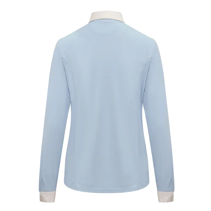 Equetech AirStride Combination Ladies Long Sleeve Show Shirt - Blue-2