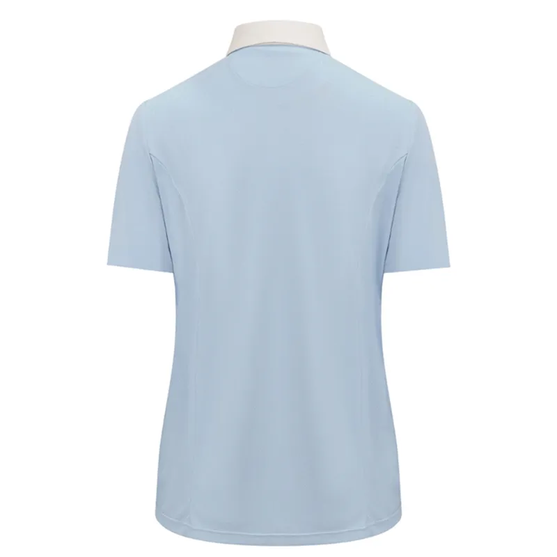 Equetech AirStride Combination Ladies Short Sleeve Show Shirt - Blue-2