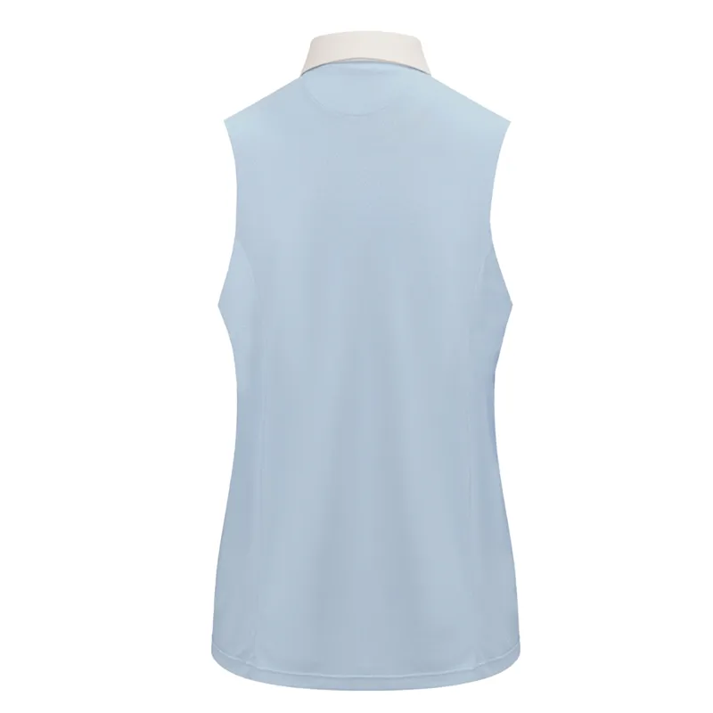 Equetech AirStride Performance Ladies Sleeveless Show Shirt - Blue-2