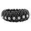 Equetech Beaded Crystal Bun Ring Scrunchie - Black