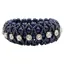Equetech Beaded Crystal Bun Ring Scrunchie - Navy