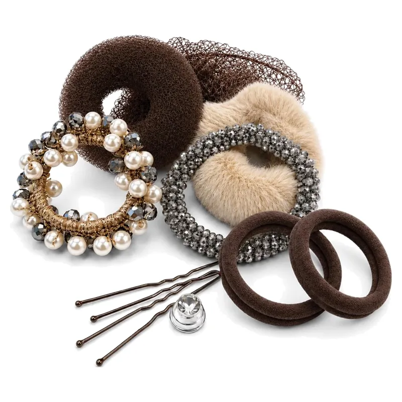 Equetech Competition Bun Kit - Brunette/Beige