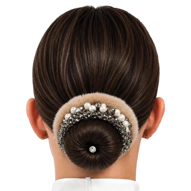 Equetech Competition Bun Kit - Brunette/Beige-1