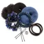 Equetech Competition Bun Kit - Brunette/Blue