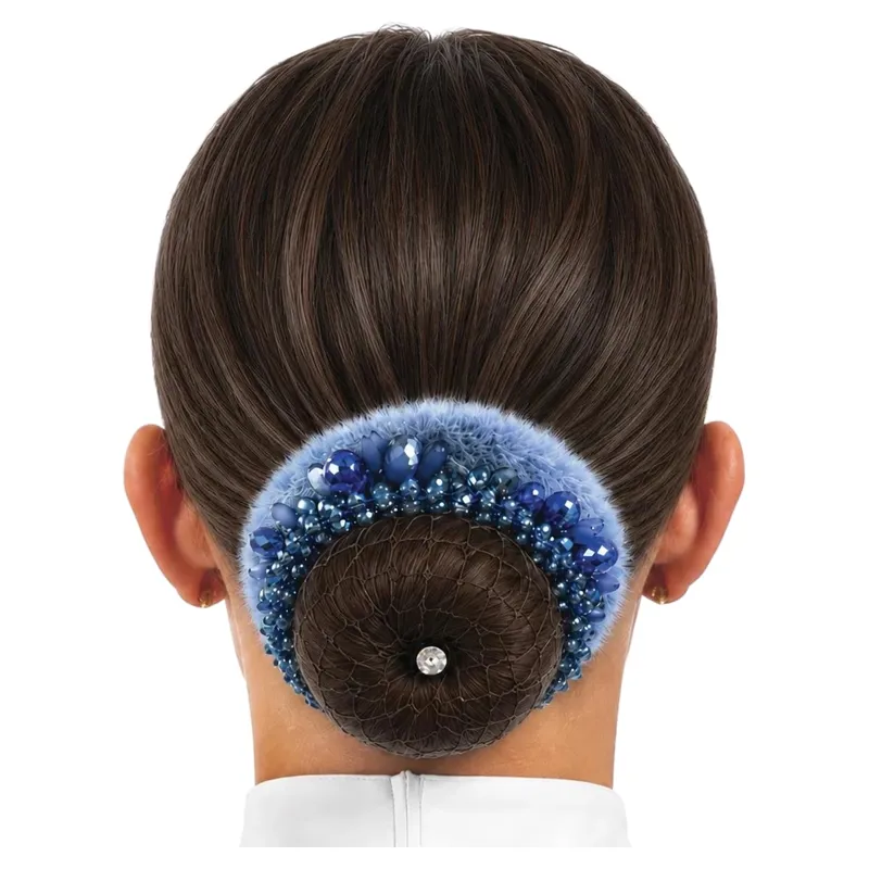Equetech Competition Bun Kit - Brunette/Blue-1