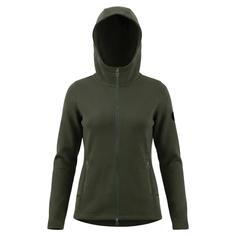 Equetech Contour Womens Full Zip Hoodie - Alpine Green