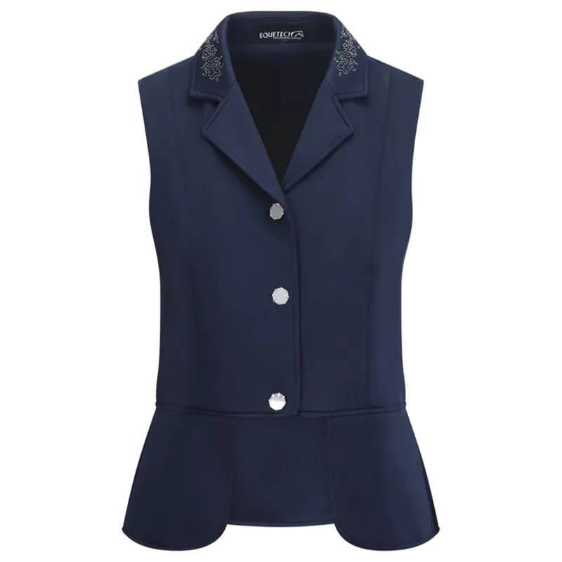 Equetech Crystal Dressage Ladies Waistcoat - Navy/Silver