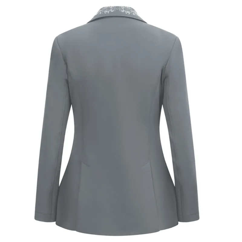 Equetech Crystal Showerproof Ladies Show Jacket - Grey-2