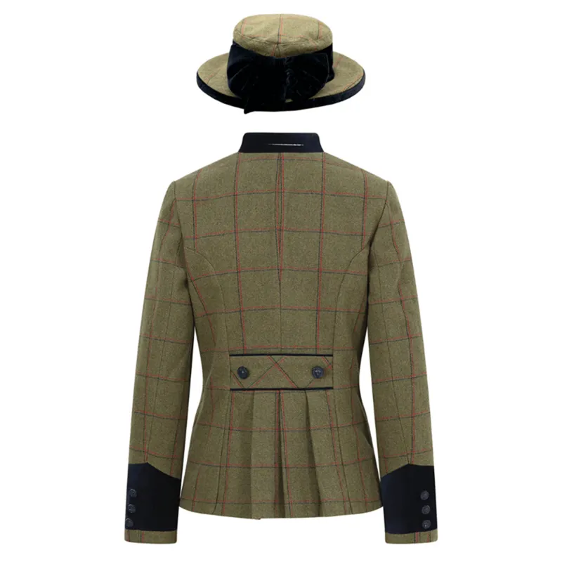 Equetech Launton Tweed Ladies Lead Rein Jacket and Hat - Green-1