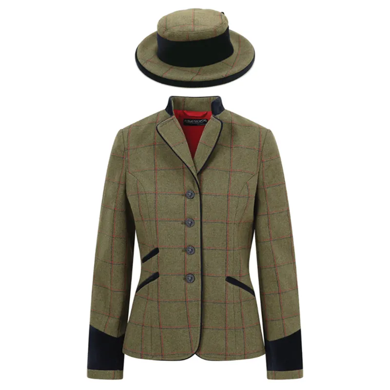 Equetech Launton Tweed Ladies Lead Rein Jacket and Hat - Green